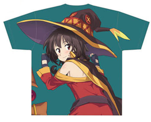 Megumin Full Graphic T-Shirt Green XL KonoSuba Movie