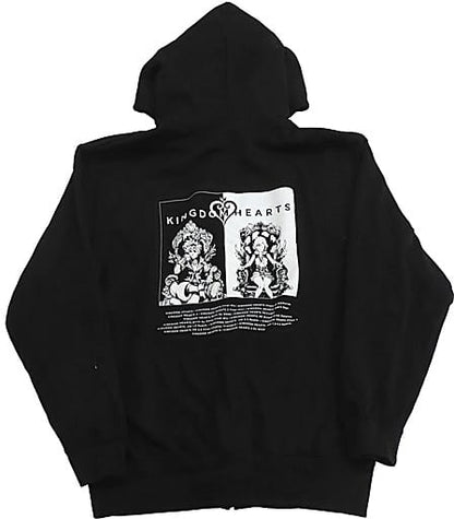Sora & Kairi Zip-Up Hoodie Black Free Size
