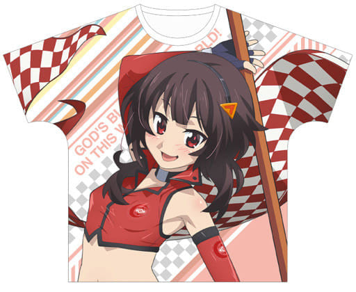 Megumin Race Queen Full Graphic T-Shirt Red Unisex S