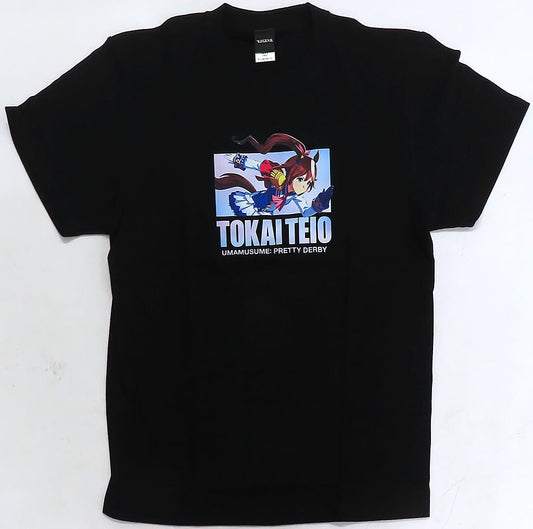 Tokai Teio Original Collab T-Shirt Black (Free Size) — Umamusume Pretty Derby × beLEGEND Protein Bonus Item