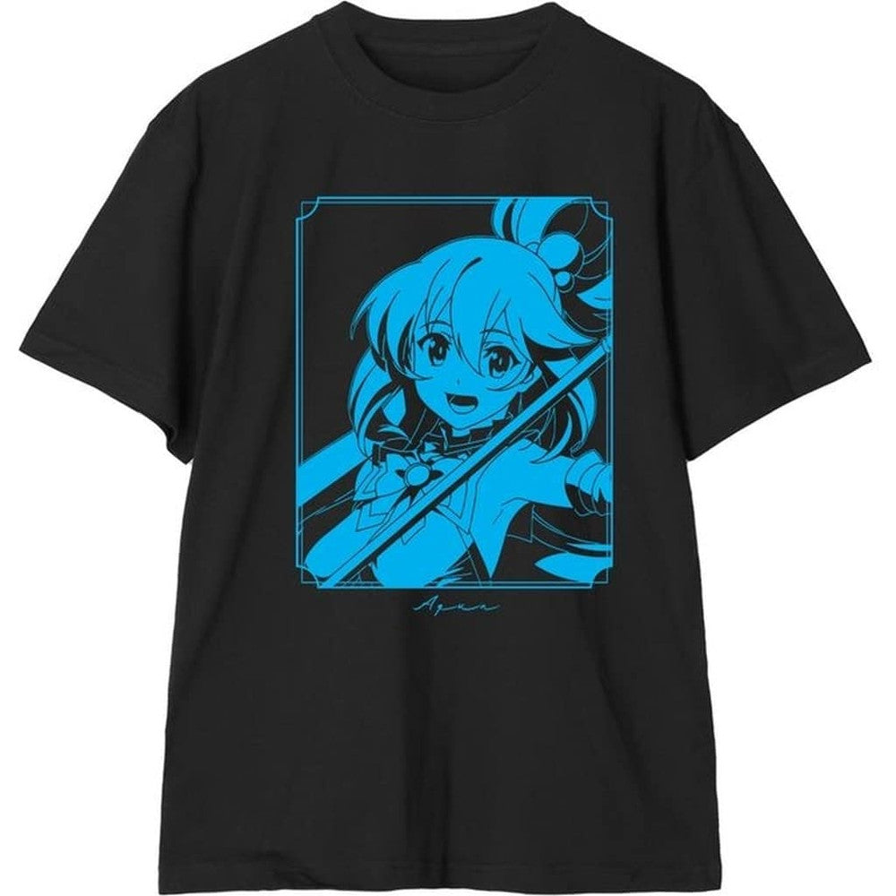 KonoSuba 3 Aqua T-Shirt Black Women's M Used