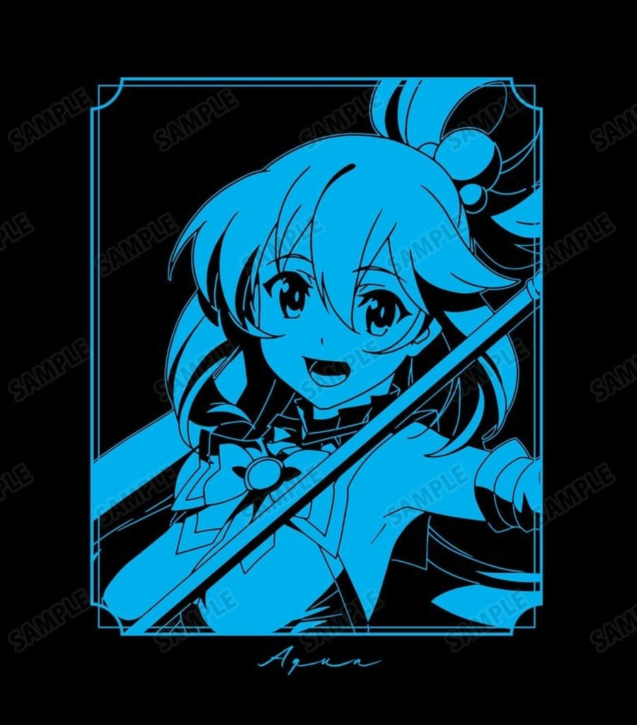 KonoSuba 3 Aqua T-Shirt Black Women's M Used