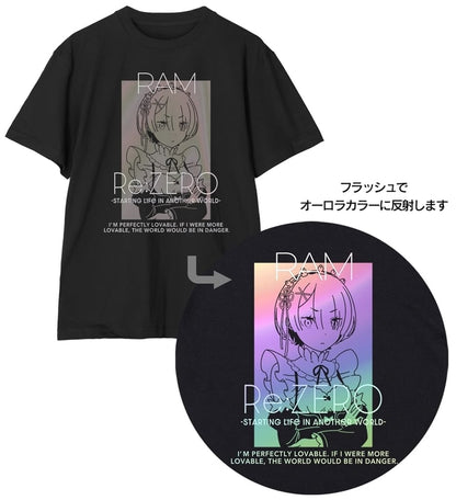 Ram Aurora Flash T-Shirt Black Men's L Re:Zero