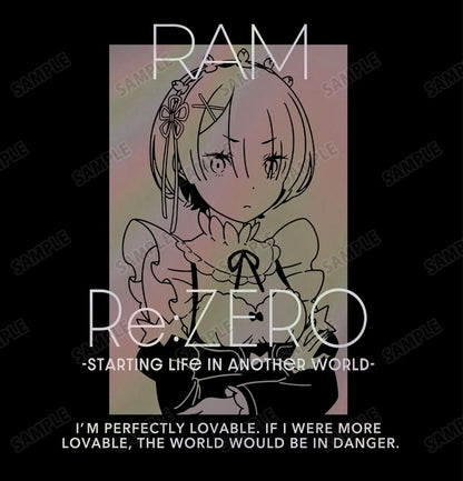 Ram Aurora Flash T-Shirt Black Men's L Re:Zero