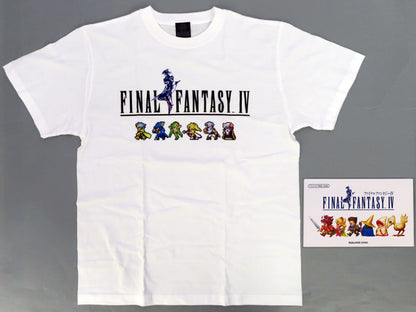 Final Fantasy IV Pixel Art T-Shirt White Free Size