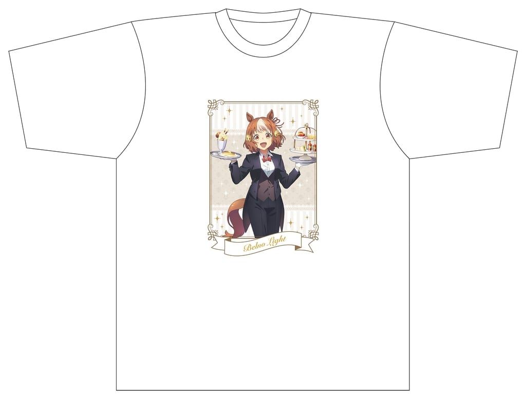 Belno Light T-Shirt - Umamusume: Cinderella Gray - White Men's L (Movic, Full-Color Print)