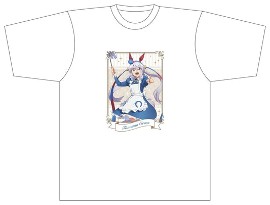 Tamamo Cross T-Shirt (Men's L) - Umamusume: Cinderella Gray - Movic Full-Color Print White (Used)