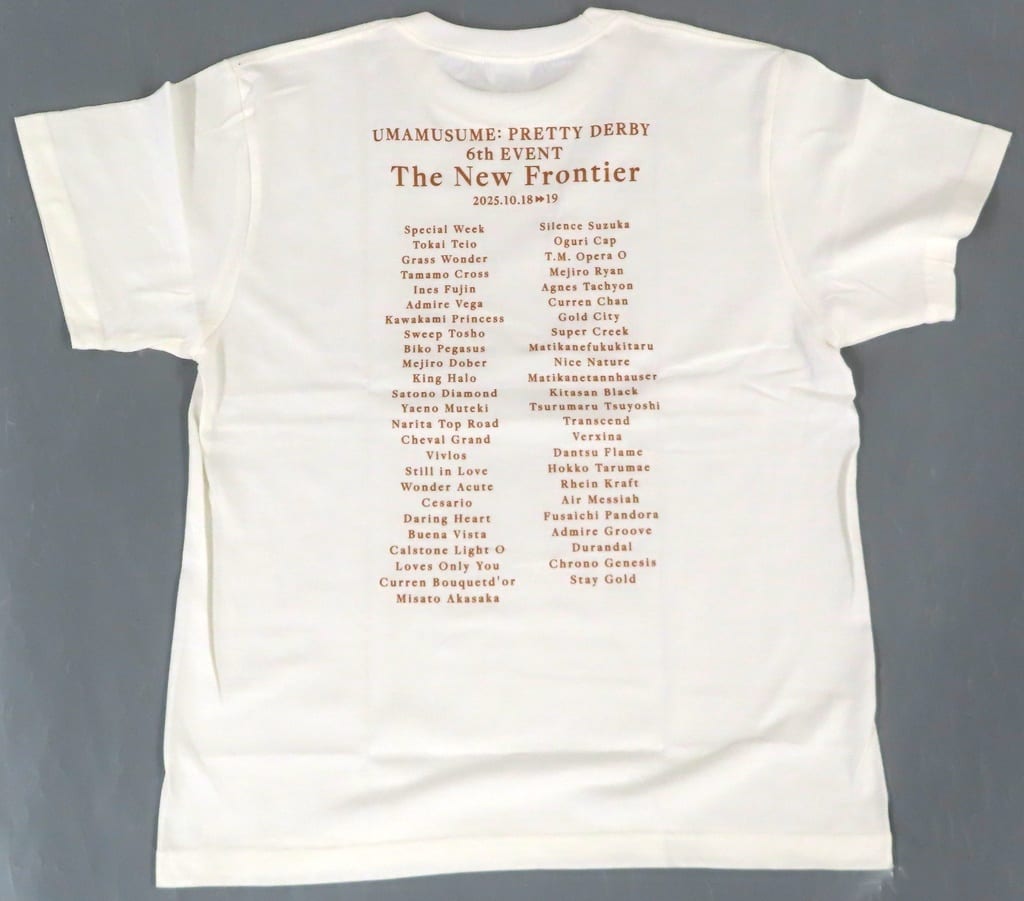 Umamusume Pretty Derby 6th EVENT The New Frontier (Autumn Performance) Official Logo T-Shirt White M - Cygames (Used)