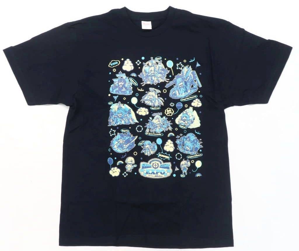 Azur Lane EXPO 8th Anniversary Event T-Shirt - Black XL Size, Yostar, Pre-owned