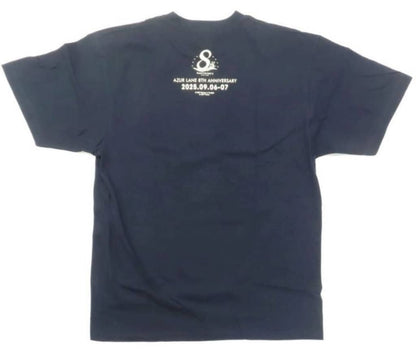 Azur Lane EXPO 8th Anniversary Event T-Shirt - Black XL Size, Yostar, Pre-owned