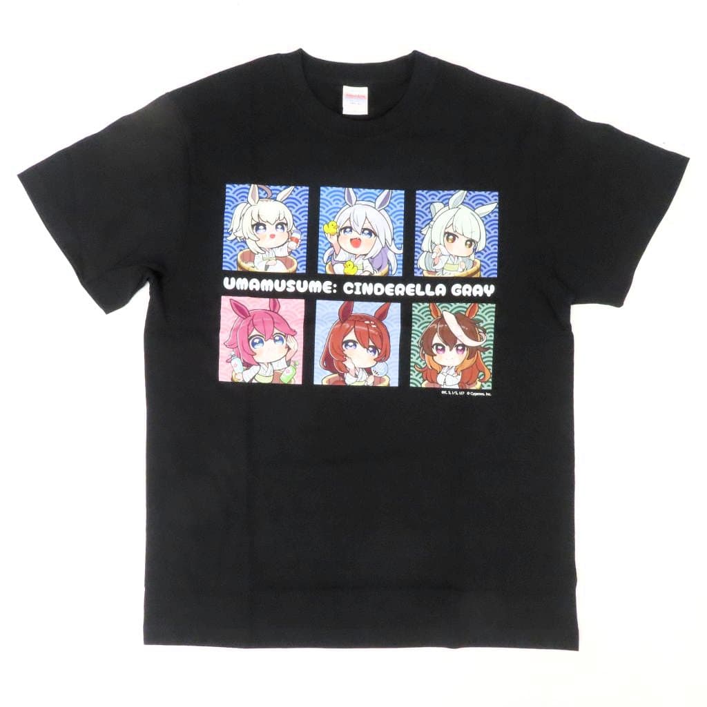 Umamusume: Cinderella Gray x Gokurakuyu RAKU SPA Kasamatsu-no-Yu Group T-Shirt Black L - GK Marketing (Pre-owned)