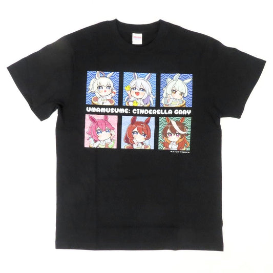Umamusume: Cinderella Gray x Gokurakuyu RAKU SPA Kasamatsu-no-Yu Group T-Shirt Black L - GK Marketing (Pre-owned)