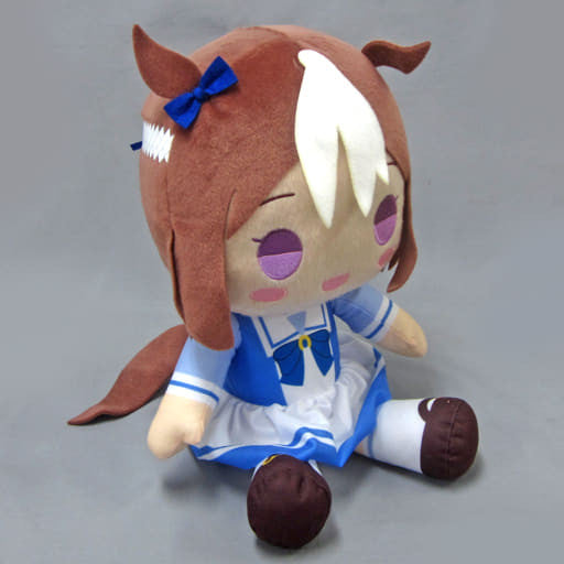 Special Week Formates XL Plush - Umamusume Pretty Derby - System Service (Approx. 40cm, Pre-owned with wear on faux-leather head decoration)