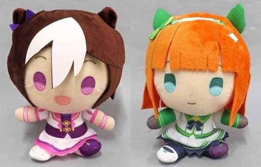 Special Week & Silence Suzuka Giant Hug-Kyun Plush Set (2pcs) - Umamusume Pretty Derby Banpresto ~20cm Pre-owned