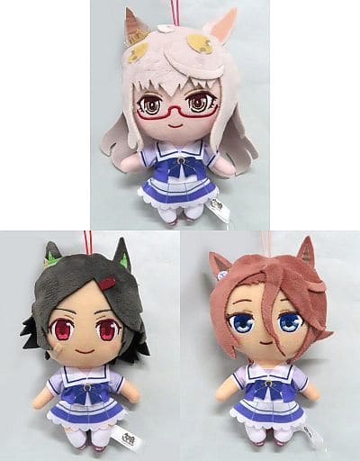 Biwahayahide, Winning Ticket & Narita Taishin Plush Set Vol.3 - Umamusume Pretty Derby Normal Plushies (Furyu) 16cm, Rubber String