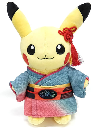 Pikachu Plush - Pokémon × Traditional Crafts Exhibition Kimono Design - Pokemon Center Exclusive Plush (Approx. 22.3 cm)