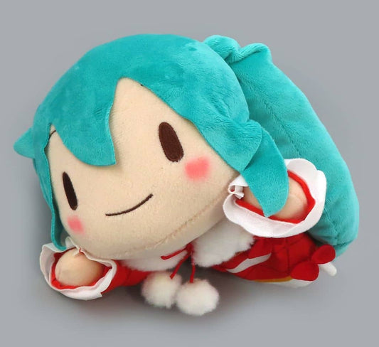 Hatsune Miku (Smiling) Fuwapuchi Lying M Plush - Christmas 2024 Edition, Sega - 37cm (Pre-owned)