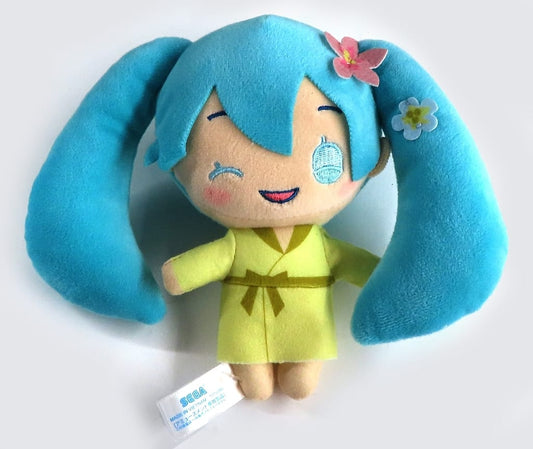 Hatsune Miku (Hibiscus) Mini Plush Vol.4 (EX) — Sega Official Hatsune Miku x Cinnamoroll Collaboration — 18cm Mini Plush