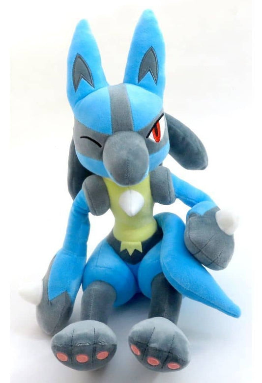 Lucario & Mew Mofugutto Look at My Tail! Plush Pokemon Banpresto Prize 24 cm