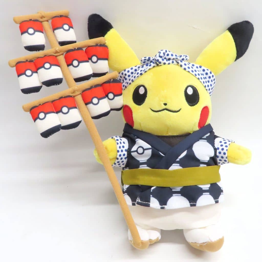 Pikachu Plush - Kanto-style Festival Costume Pokémon Center Tohoku Renewal Commemorative Plush (Approx. 22×11×25 cm) - Pre-owned