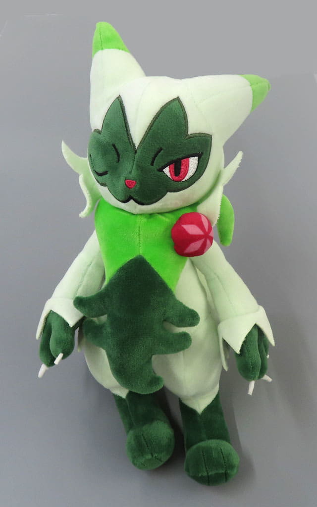 Meowscarada Mofugutto Color Selection Plush Green Uniran, Meowscarada Pokemon Banpresto 28cm