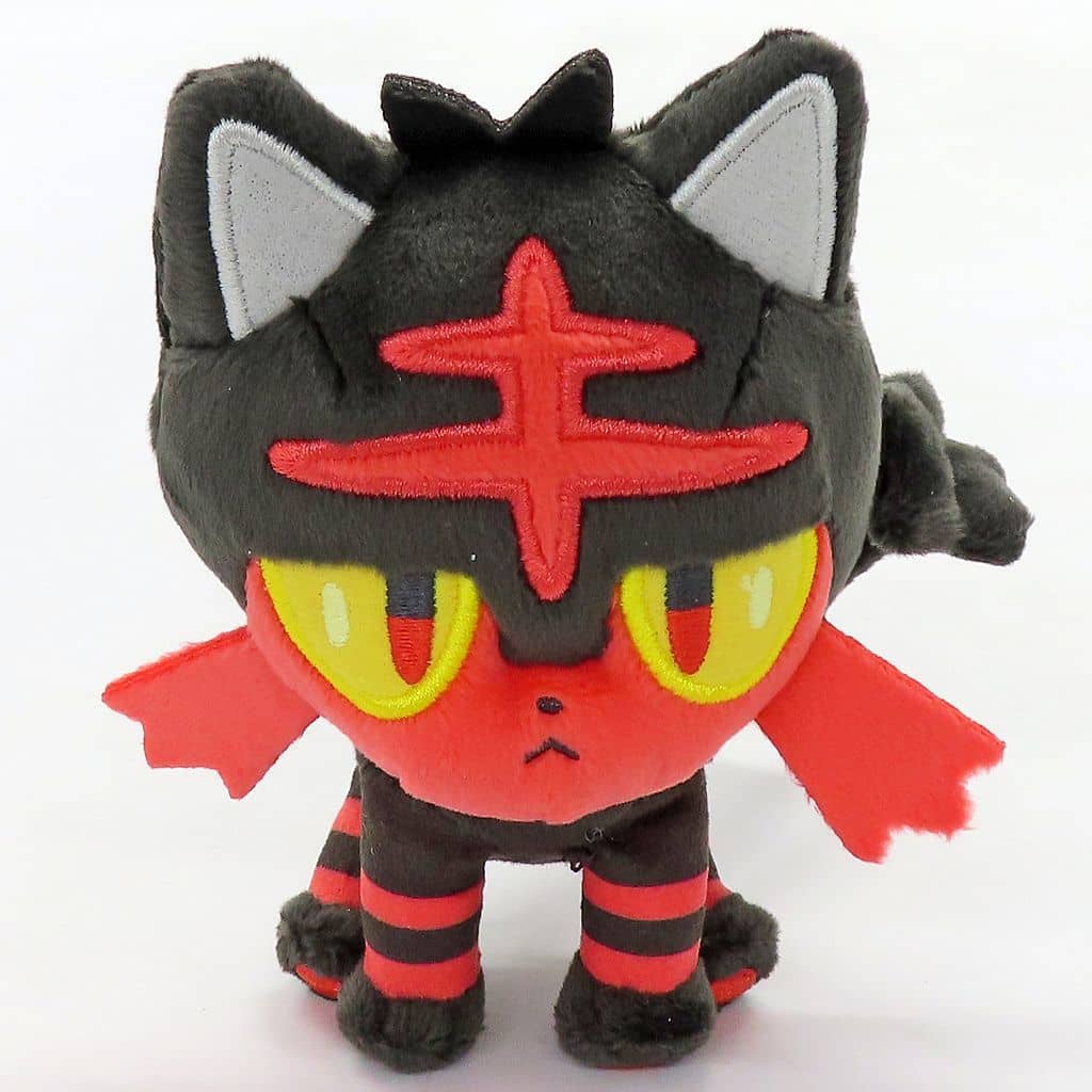 Litten (Nyabby) Pokemon Fit Plush - Pokemon Center Exclusive Palm-Sized Plush 11×7×12 cm (Brand New)
