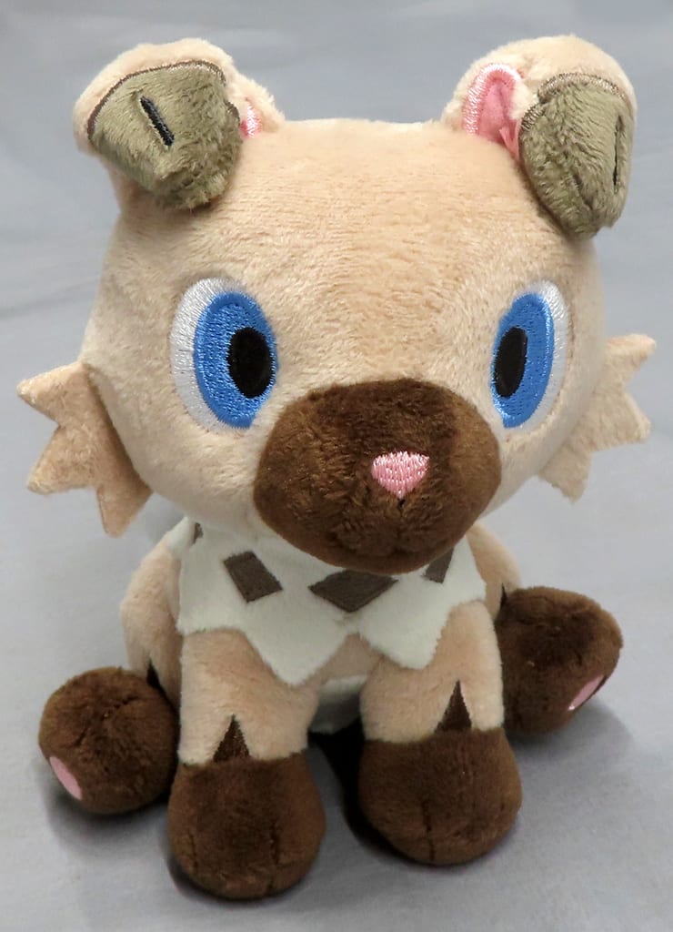 Rockruff Pokémon fit Palm-Sized Plush - Pokémon Center Exclusive (Approx. 11×11×15 cm / 4.3×4.3×5.9 in) - Brand New