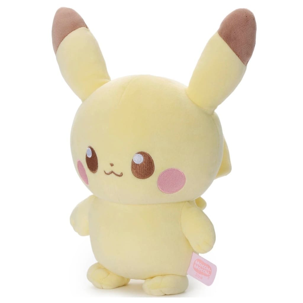 Pikachu Mocchi-Mocchi-Style Plush (PokéPiece) - Takara Tomy Arts, Approx 23.5×32.0×14.0 cm — Pre-owned