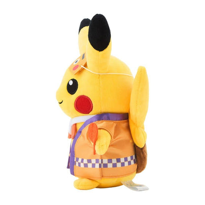 Pikachu Niwaka Mask Plush - Pokémon Center Fukuoka R Exclusive Plush (16×11×23 cm) - Pre-owned
