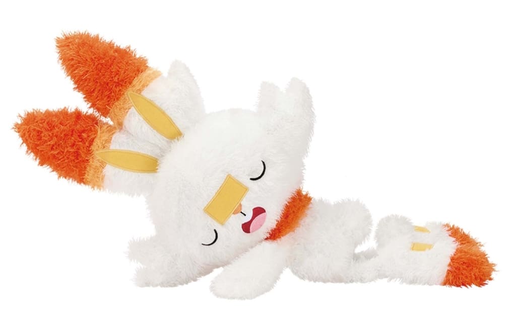 Scorbunny & Torchic Mofugut Relax Time Plush - 28cm Banpresto Cozy Pose Plush (Pokémon)