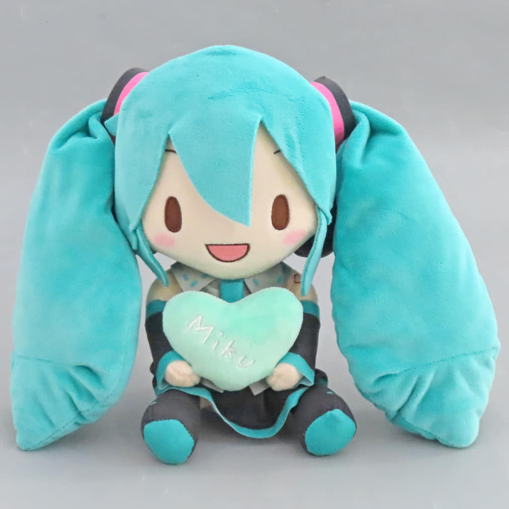 Hatsune Miku Fuwapuchi Plush B Prize - Sega Lucky Kuji Piapro Characters (Approx. 15–24×12×23 cm) Pre-owned