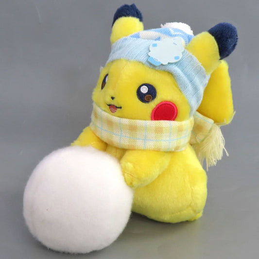 Pikachu Snow Play Plush - Pokémon Center Exclusive (Approx. 13.5 × 19.5 × 19 cm) - Pre-owned
