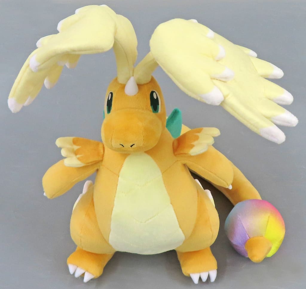 Mega Dragonite Plush - Pokémon Center Exclusive Plush (Approx. 31.5 × 38 × 38.5 cm) - Pokémon