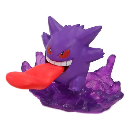 Gengar Desk Figure "Licks from Below" Rubber-Band Stand - Pokémon Desk Handy Figure by Re-Ment (Approx 90×70×50mm) - Pre-owned