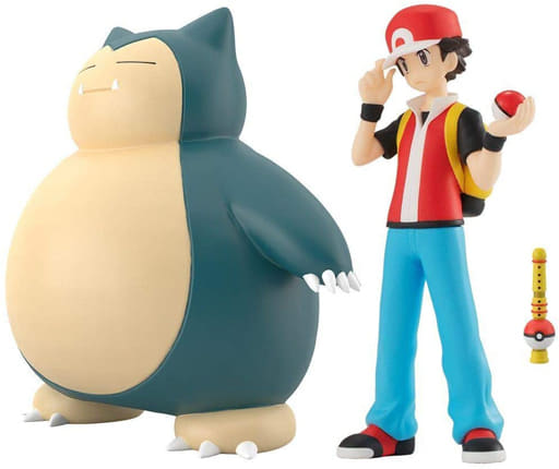 Red & Snorlax & Poké Flute Pokémon Scale World Kanto Region 1/20 Figure Set - Premium Bandai (Bandai PVC Figures)