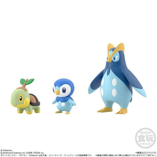 Pokémon Scale World: Sinnoh Region Set - Bandai 1/20 Scale Trading Figures (Turtwig & Piplup Line, Chimchar Line, Infernape, Empoleon, Lucas DP ver., Dawn DP ver.) Pre-owned