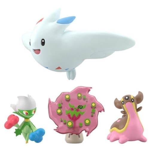 Pokémon Scale World Sinnoh Region 1/20 Scale Figure Set - Roserade, Gastrodon (West Sea), Spiritomb & Togekiss - Premium Bandai Exclusive (Bandai, Pre-owned)