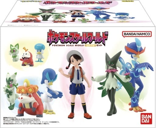 Pokémon Scale World Paldea Region Set - Bandai Trading Figures Collection (9 Figures, Pre-owned)