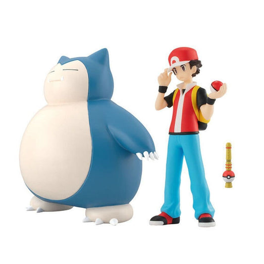 Red & Snorlax Figure Set - Pokémon Scale World: Kanto Region (Premium Bandai Reissue, Bandai, Used)