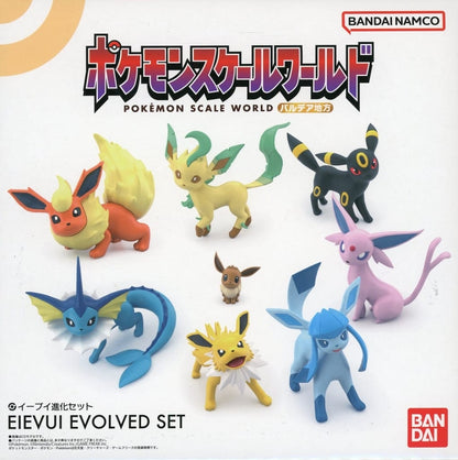 Eevee & Evolutions Figure Set - Pokémon Scale World Paldea Region (Bandai Premium Bandai Exclusive, Pre-owned, Box Included)