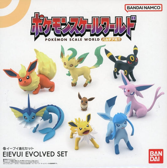 Eevee & Evolutions Figure Set - Pokémon Scale World Paldea Region (Bandai Premium Bandai Exclusive, Pre-owned, Box Included)