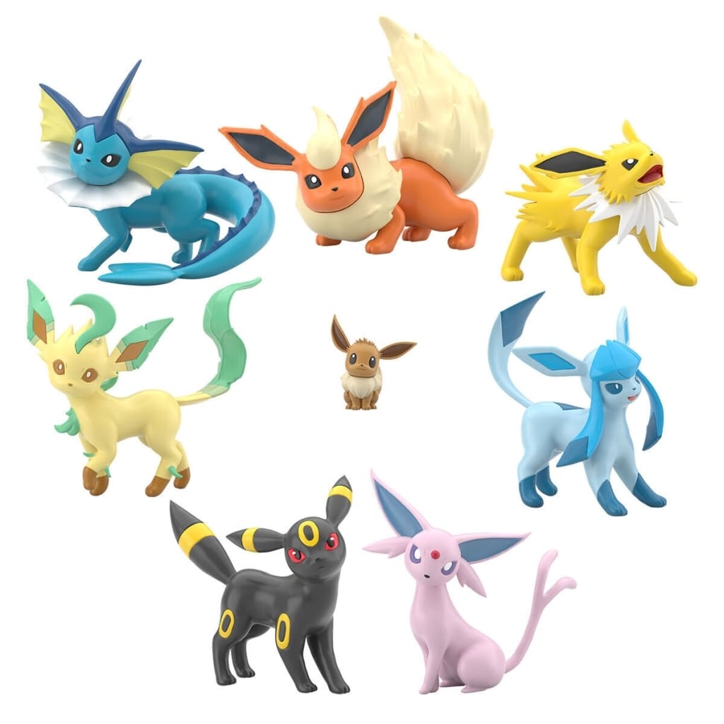 Eevee & Evolutions Figure Set - Pokémon Scale World Paldea Region (Bandai Premium Bandai Exclusive, Pre-owned, Box Included)