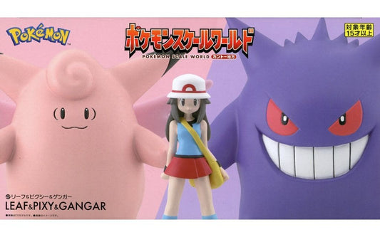 Leaf & Clefable & Gengar Pokémon Scale World Kanto Region Reissue Set - Premium Bandai Limited (Bandai, 1/20 Scale Figures)