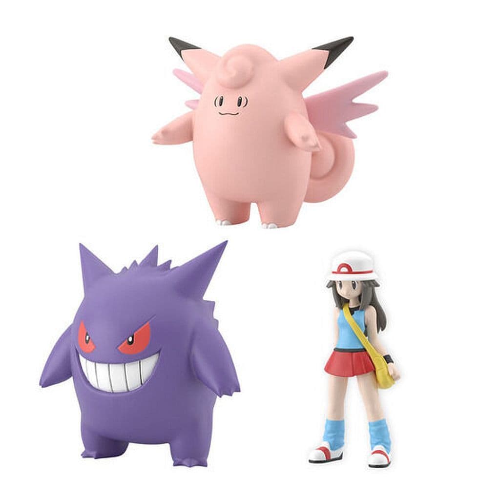 Leaf & Clefable & Gengar Pokémon Scale World Kanto Region Reissue Set - Premium Bandai Limited (Bandai, 1/20 Scale Figures)