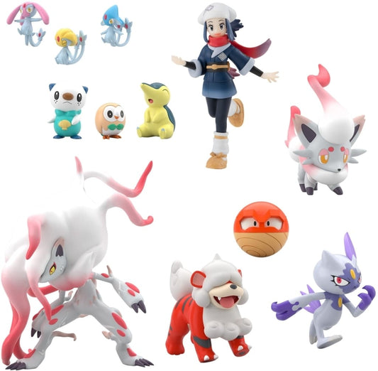Pokémon Scale World Hisui Region Set - Bandai 1/20 Scale Trading Figure Set (12 Figures, Used)