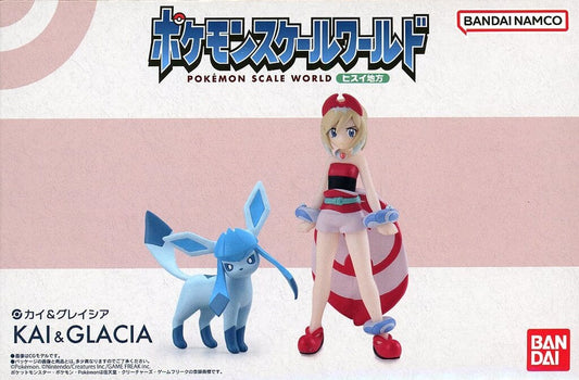 Kai & Glaceon Figure Set - Pokémon Scale World (Hisui Region) Premium Bandai Exclusive (Bandai, ~1/20 Scale)