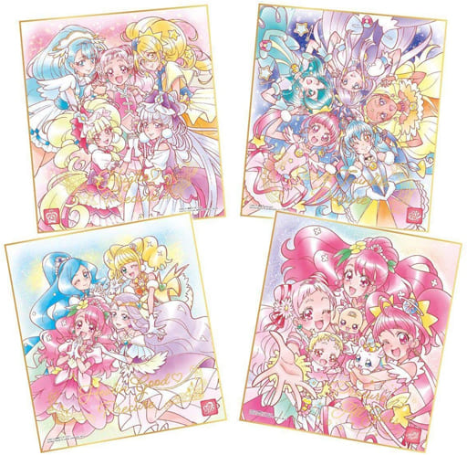 Pretty Cure Shikishi ART - Memorial Set - Premium Bandai Exclusive (4 Shikishi, Approx. 270 x 240 mm) (Pre-owned)