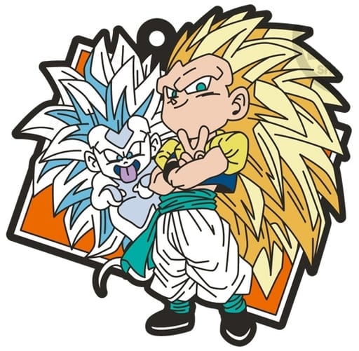 Dragon Ball Rubber Mascot ART Gummy 2 Two-Layer Rubber Keychain Mascot with Ball Chain, Approx. 55 x 55 mm, Bandai, No. 6