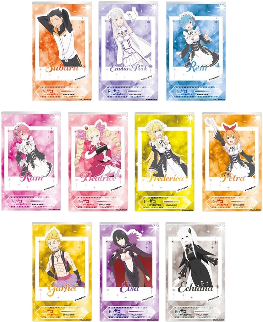 Re:Zero Photo Style Acrylic Stand Complete 10-Piece Set