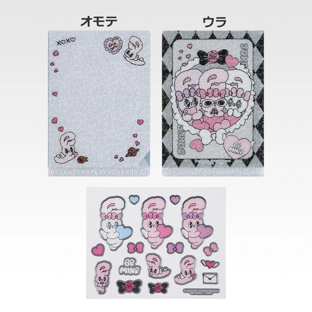 Sparkling Mini Clear File & Sticker (6 Types, Complete Set Available) 6